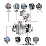 2 in 1 Toothpaste-Making Machine Agitator Tank Mixer Cream Mixing Vessel Lotion Body Vacuum Emulsifier Mixer Machine